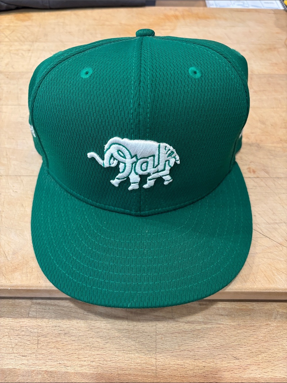 New Era Green Snapback Hat with White Elephant Logo